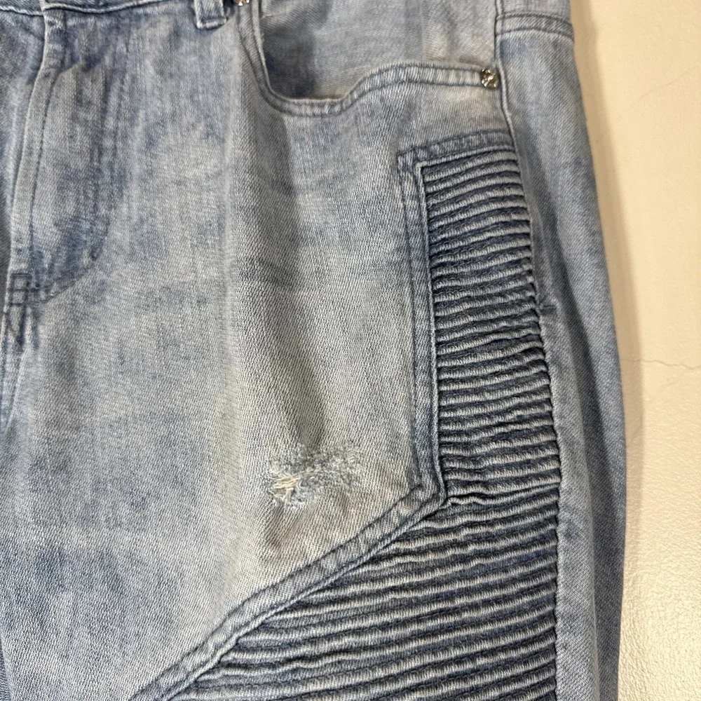 PacSun Jeans Men's Size 34 X 30 Stacked Skinny Distressed Light Wash